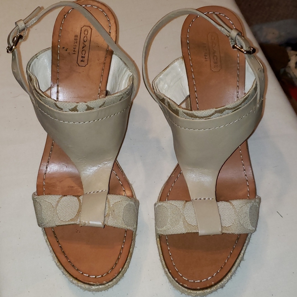Coach platform sandals